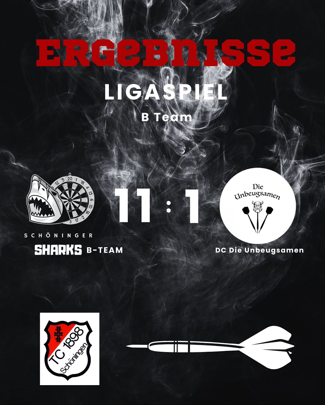 Darts 2025 B Team Sieg gegen Schladen