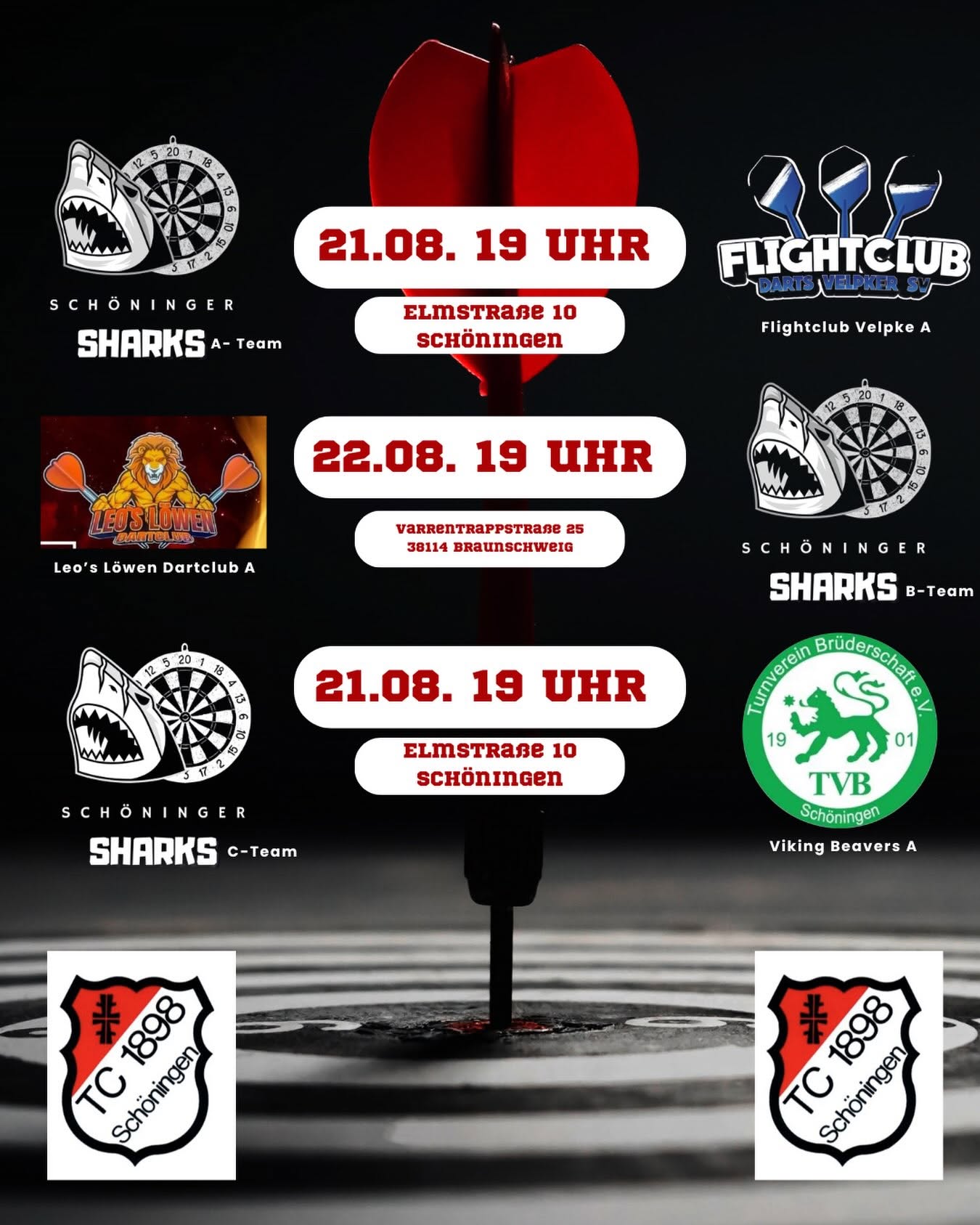 Darts 2026 Spieltag 21.08.26